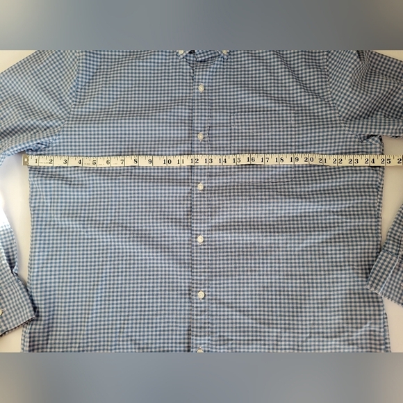 Bonobos Light Blue and White Gingham Collared Button Down Long Sleeve Shirt - Picture 4 of 9